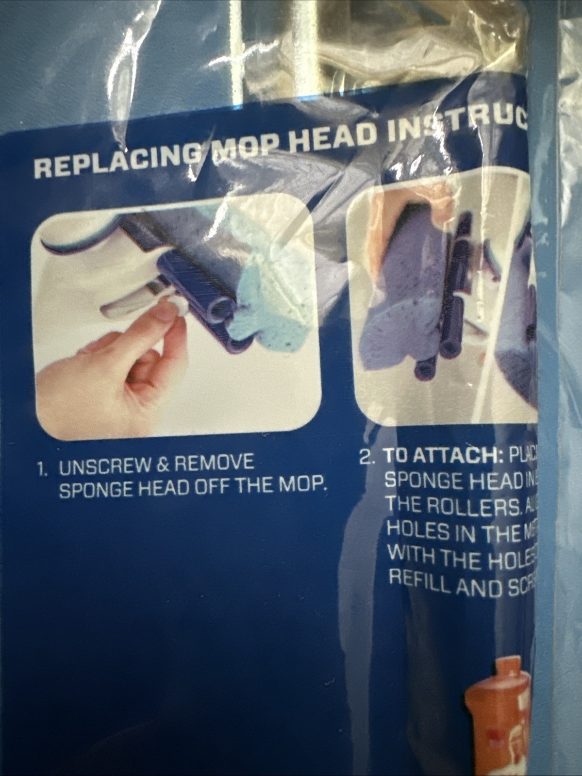 Mr. Clean ROLLER Mop Refill Durable Sponge Head Brand New Free Shipping