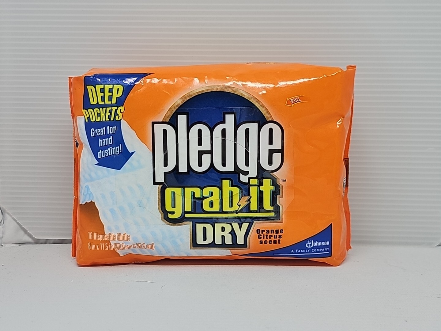 Pledge Grab It Refills Disposable 16 Dry Dusting Cloths READ Orange Citrus Scen5