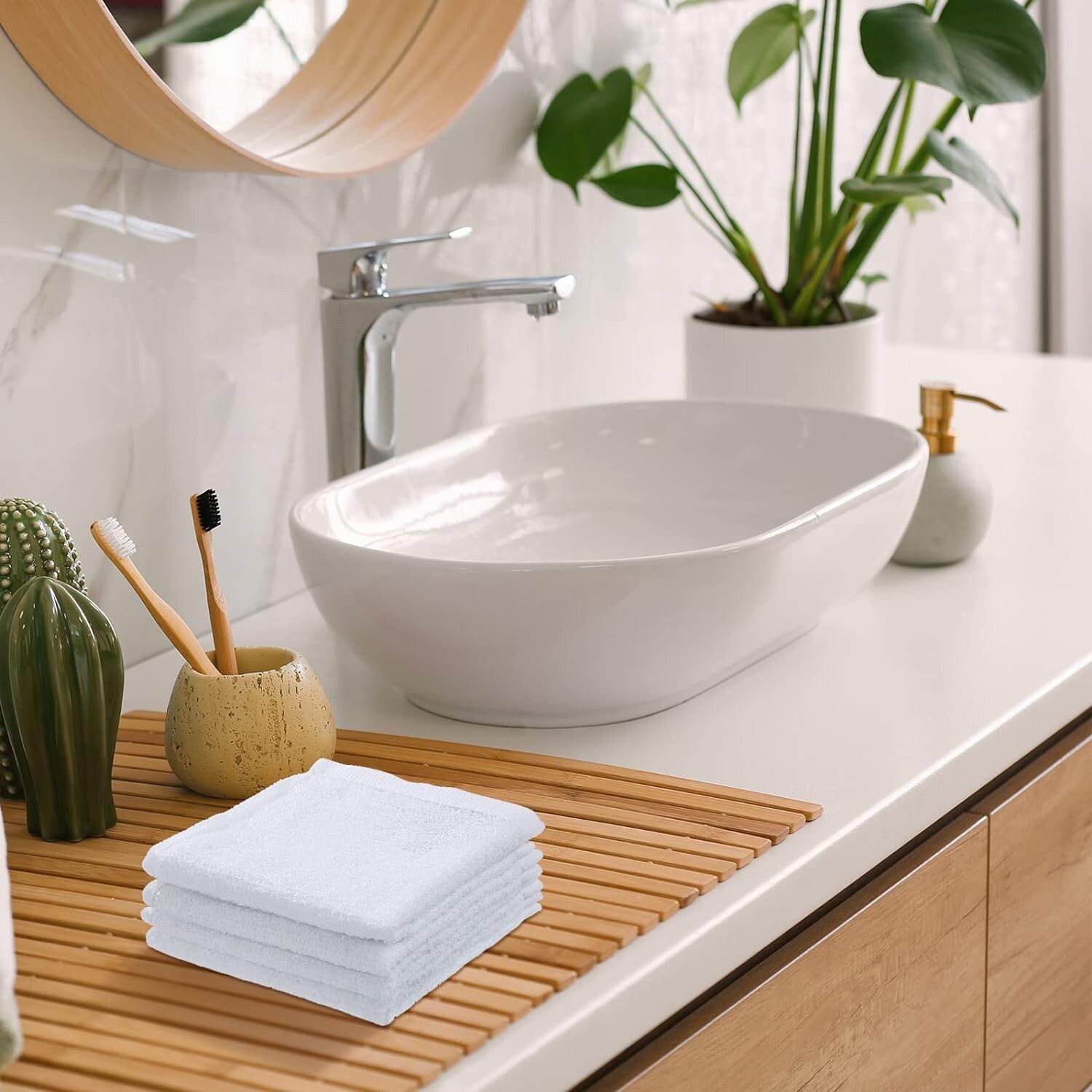 200 Pcs White Cleaning Cloths Bulk Reusable Cleaning Rags Cotton Washcloths A…