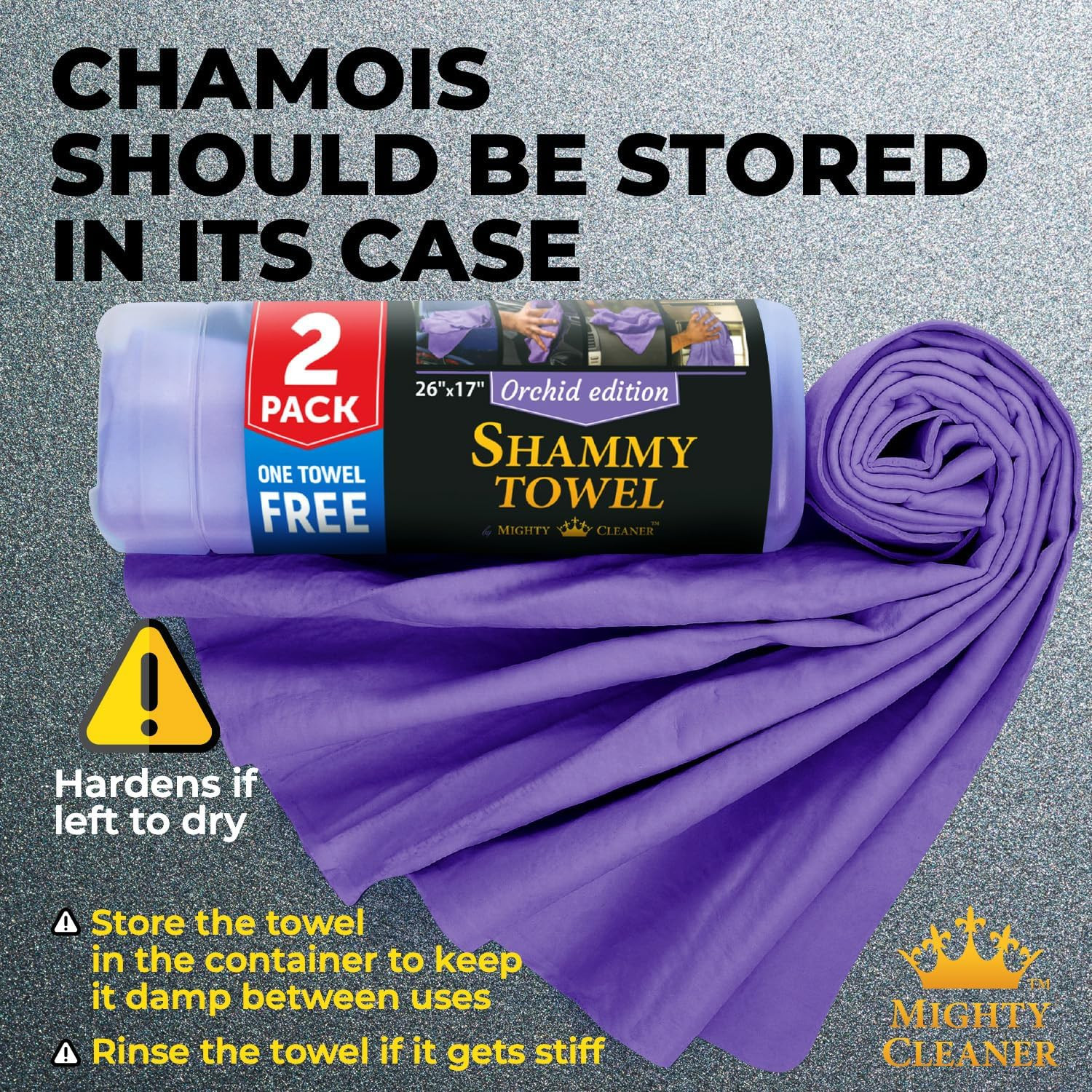 Premium 2Pk +1 Free Shammy Cloth for Car Drying – 26″X17″ – Super Absorbent