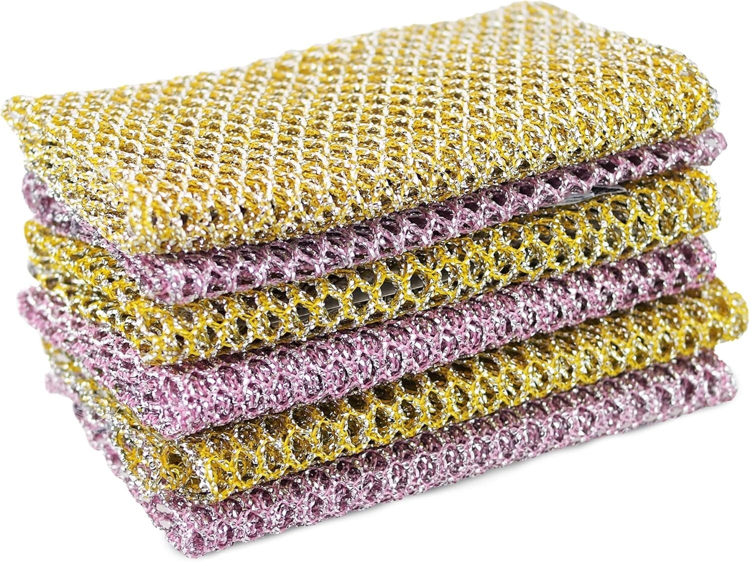 Non-Scratch Dish Scrubbers 6 Pcs — Outlasts 7+ Sponges, Stays Odor-Free | Rep…