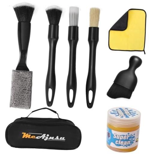 8-Piece Car Interior Detailing Kit – 160g Non-Sticky Gel (128% More Than 70g),