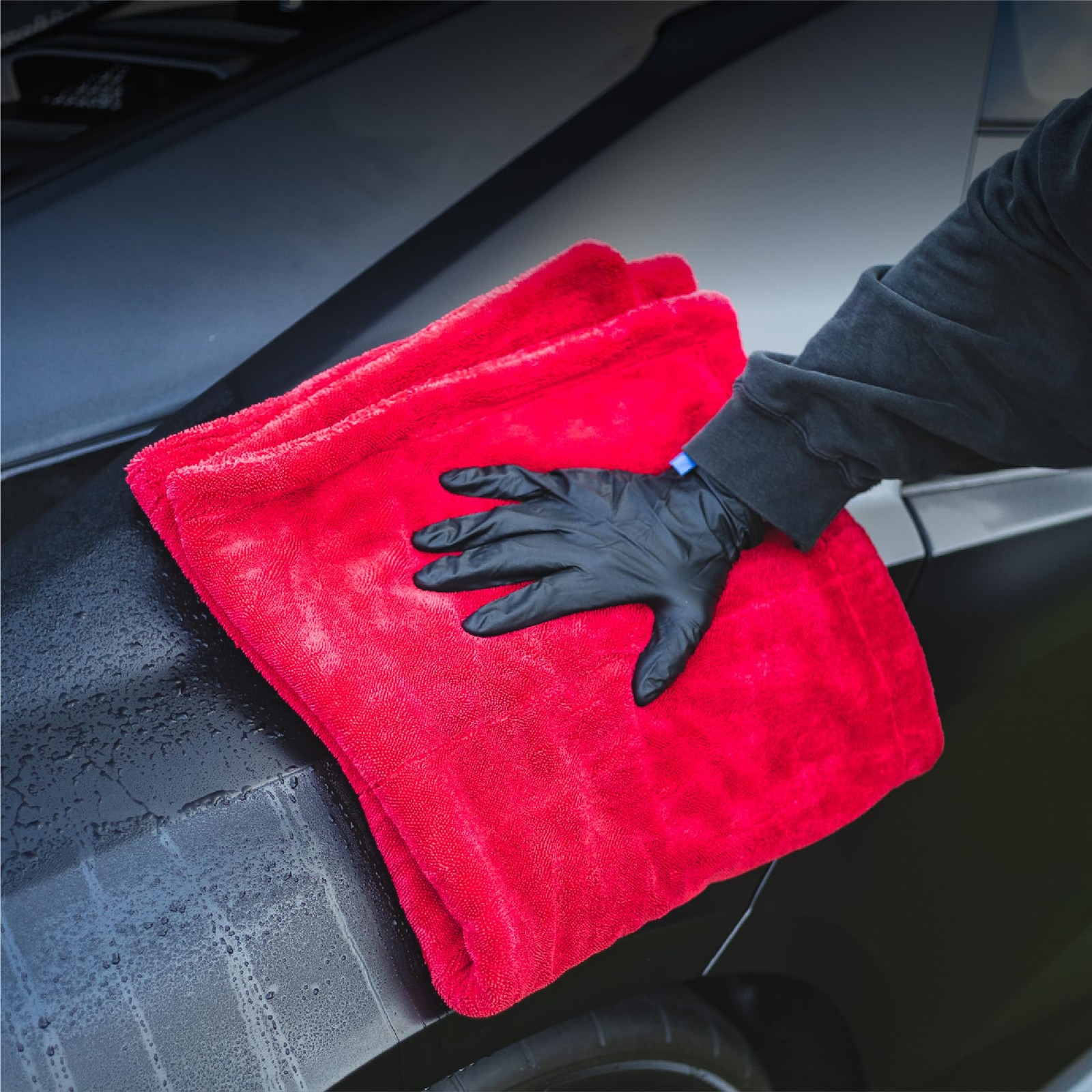 1500gsm Heavy Duty Car Drying Towel 30in x 30in, 70/30 Blend Twist Loop Design