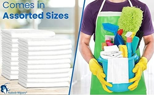 Lint Free Cloth – 100% Cotton Cleaning Rags Exact Cut Premium White