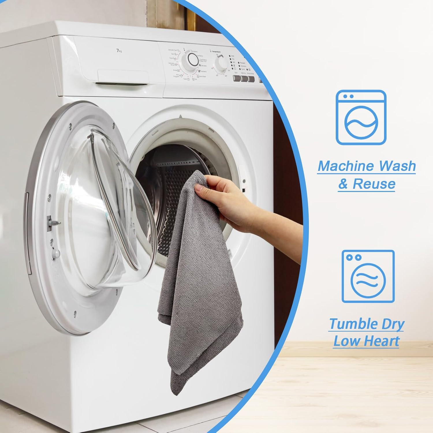 75 Pack Microfiber Cleaning Cloth Roll,Reusable Tear Away Microfiber