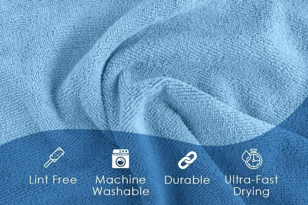 Highly Absorbent Microfiber Cleaning Rags – 36 Count, Perfect for Home & Auto