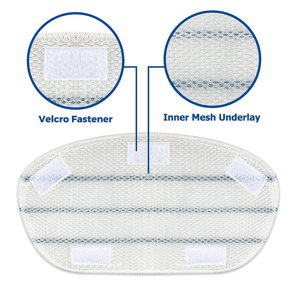 10 Pack Washable Replacement Steam Mop Pads for 10-in-1 Steam Mops – Reusable, C