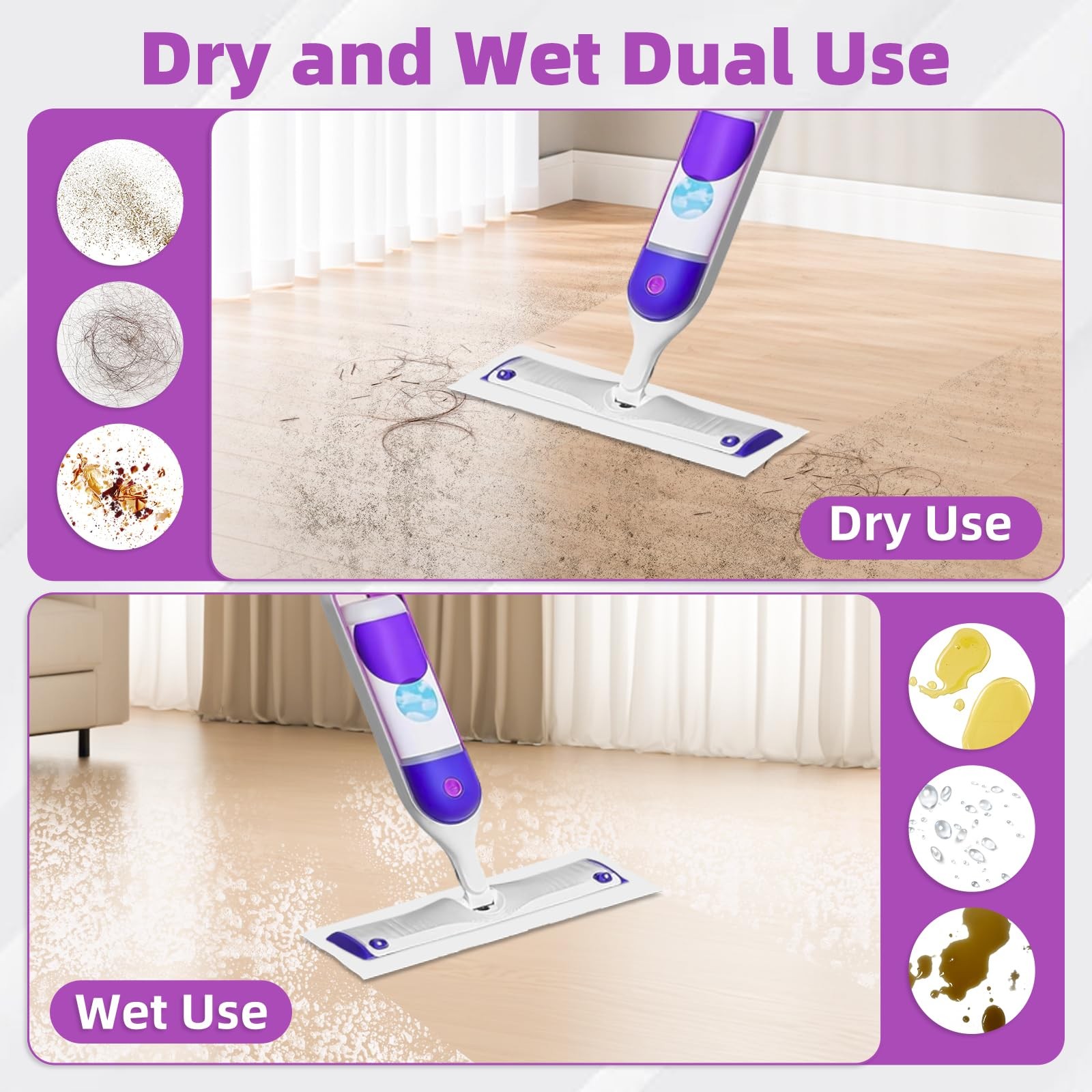 50 Count Microfiber Mop Pads Compatible with Swiffer Powermop, Disposable or …