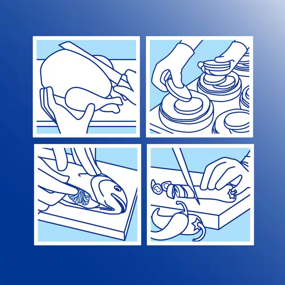 Playtex 1-Size Fits Most Blue Nitrile Clean Cuisine Gloves (60-Pack)