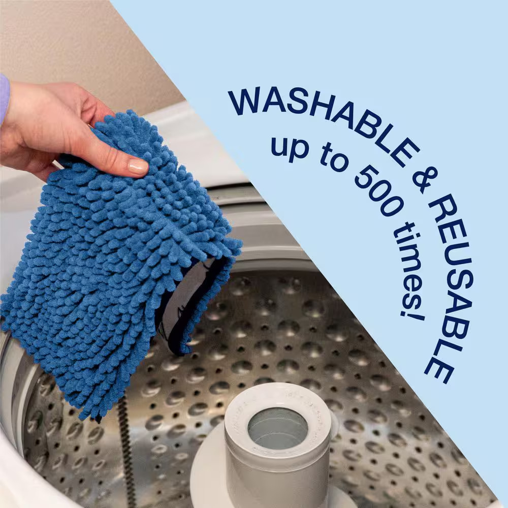 17 In. Microfiber Mop Pet System Sweeping Mop Refill Pad