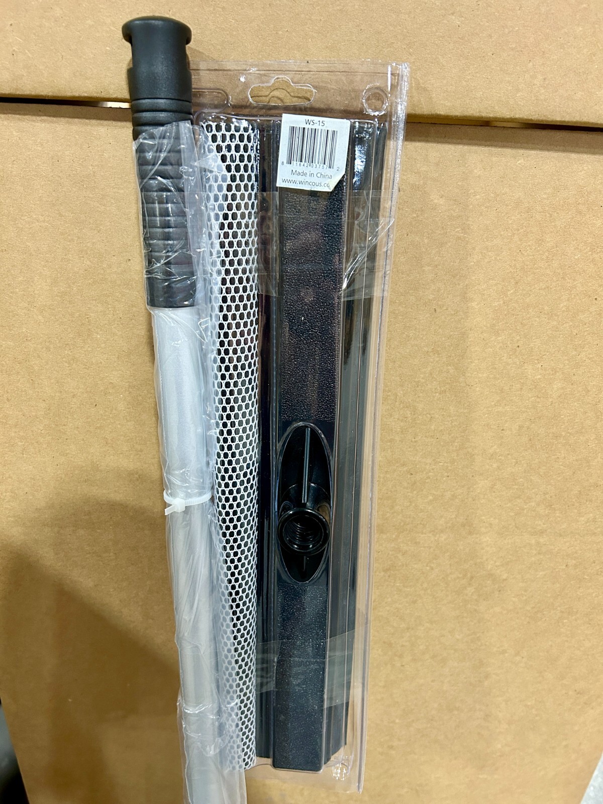 Winco Window Squeegee with Telescopic Handle, 15-Inch WS-15