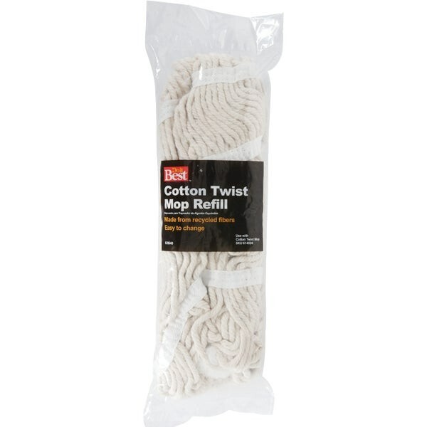 (1)-Do it Best 13 In. Cotton Twist Mop Refill, vinyl, linoleum, etc. Model:60612