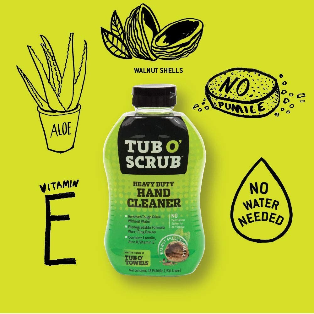 Tub O Towels TW90 + TS18 Heavy Duty Multi-Surface Cleaning Wipes- & Hand Cleaner