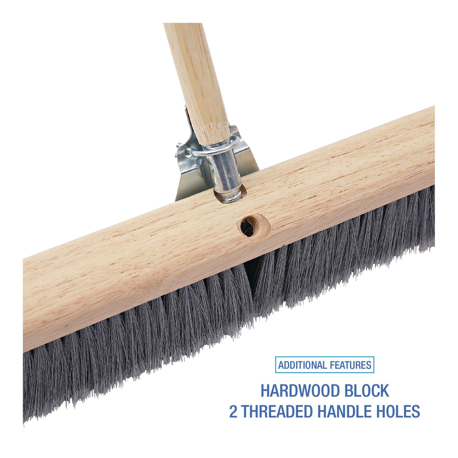Bwk20436 3 In. Flagged Polypropylene Bristles 36 In. Brush Floor Brush Head Gray