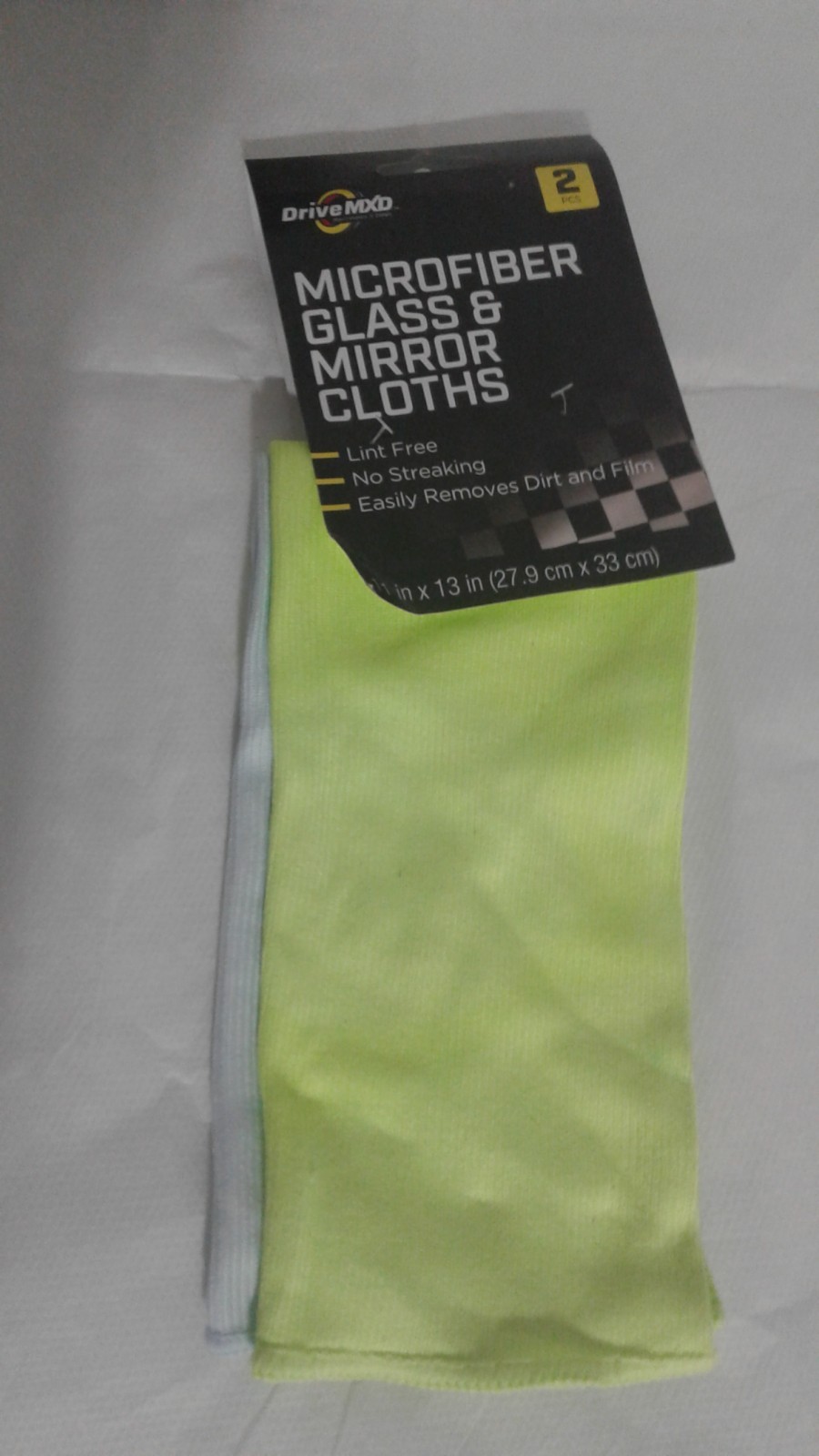 11 in. x 13 in. Microfiber Mirror and Glass Cleaning Cloths (2-Count)