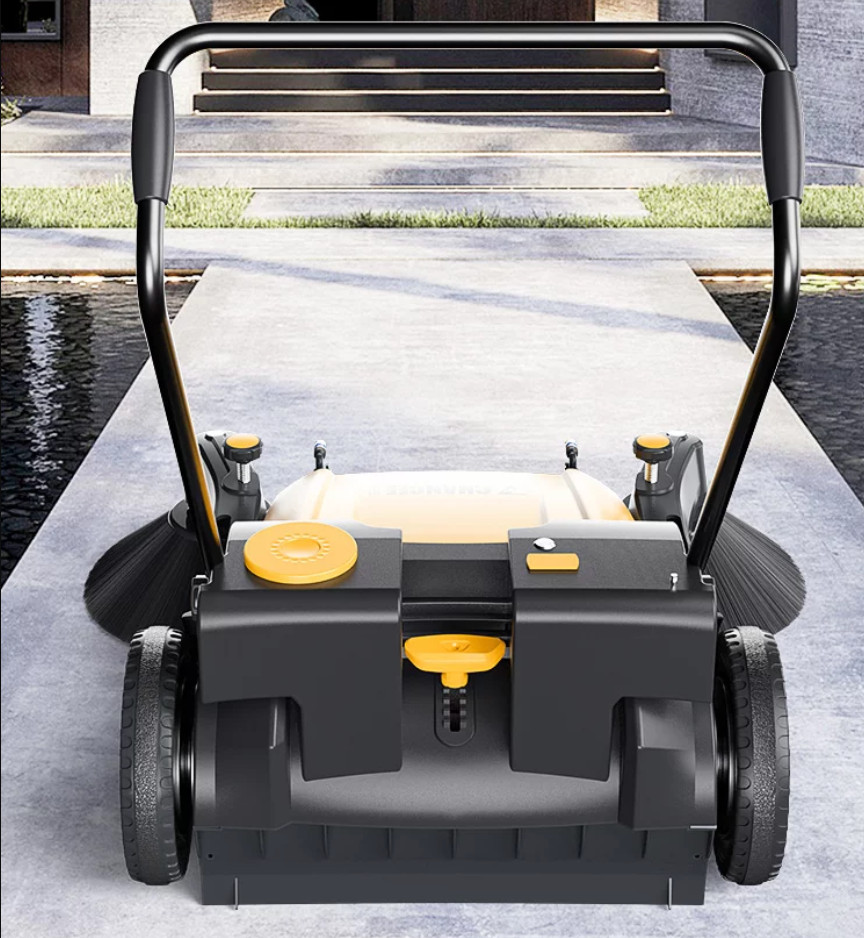 Industrial Floor Sweeper, Dual Side Brooms,39″ Walk-behind Floor Sweeper, C38