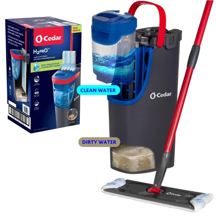 O-Cedar H2prO Microfiber Flat Mop System – New