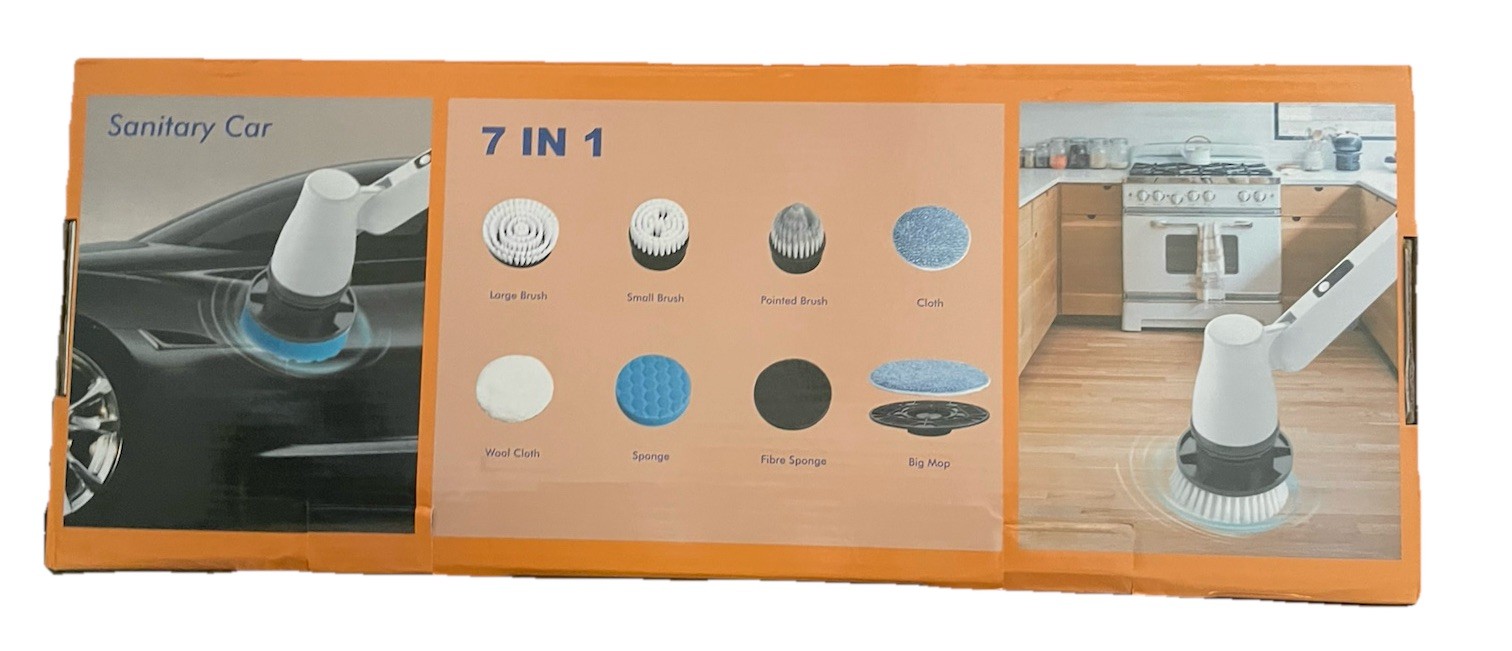 7 in 1 Electric Spin Scrubber Cordless Cleaning Brush with Extendable Handles