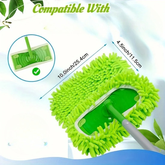 6Pcs Reusable Microfiber Mop Pads For Swiffer Sweeper Wet & Dry Flat mop Cover