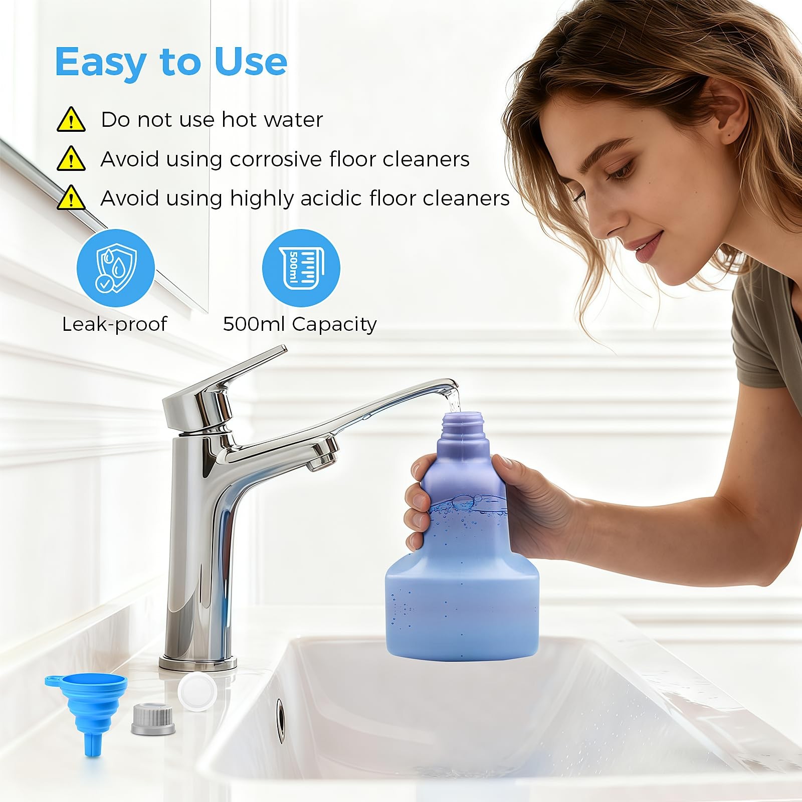 Replacement Bottle for Swiffer Wet Jet Mop, Refillable, 500 ML Leak-Proof H