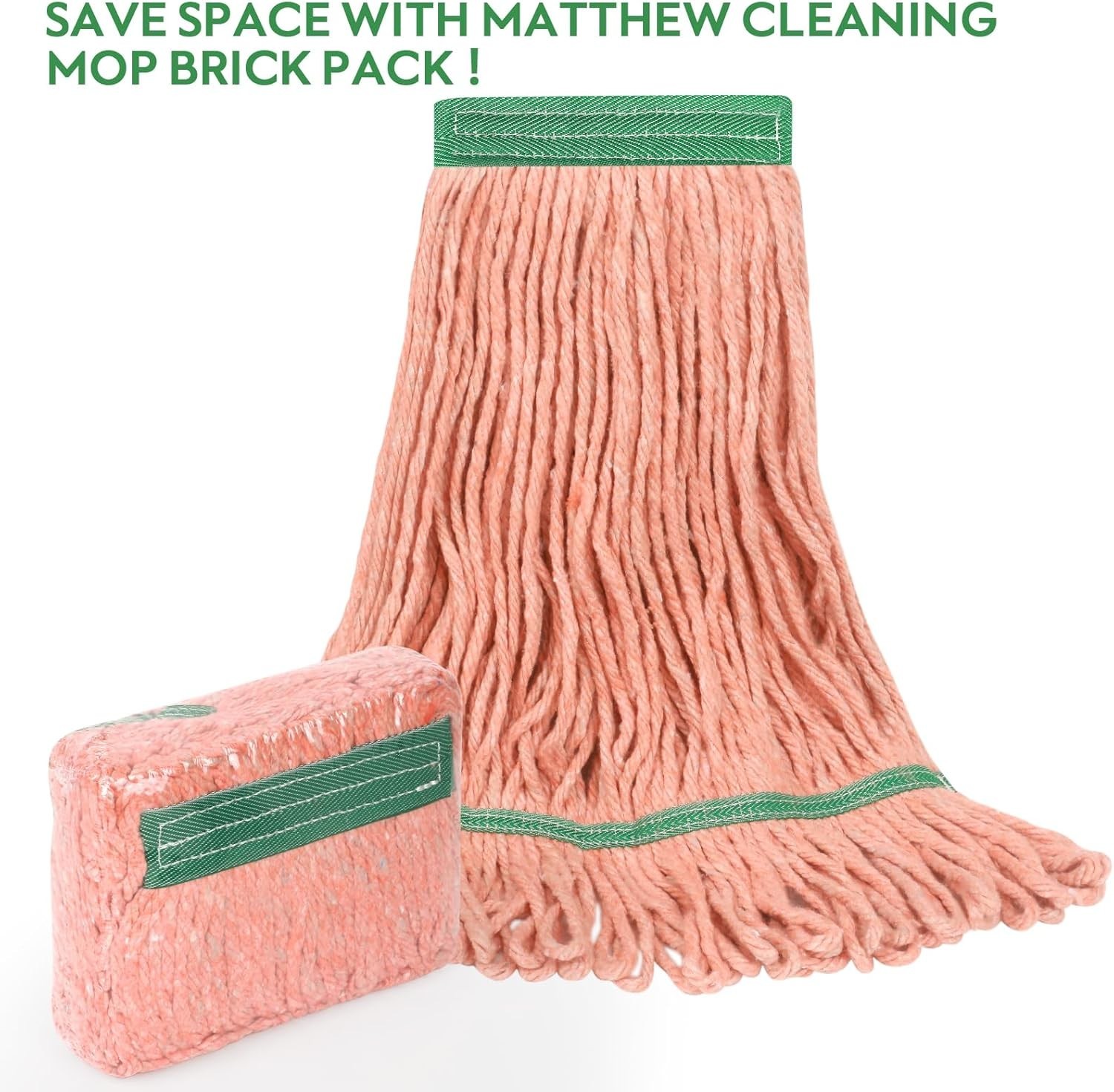 Matthew Loop-End Cotton Mop Head, Heavy-Duty 3 Count – Safe for All Hard Floors