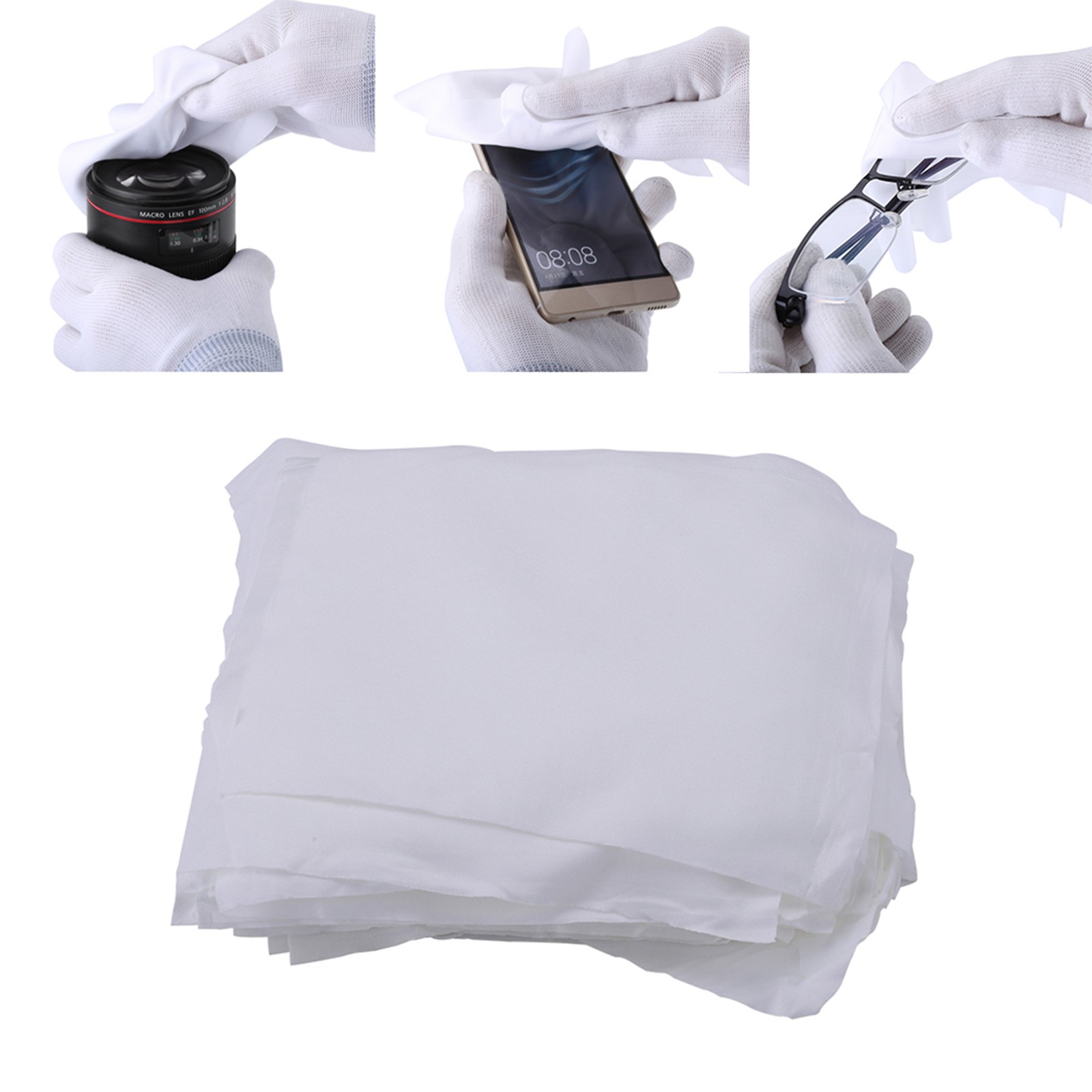 100pcs Bag 6inch Phone LCD Repair Clean Cloth Anti Static Microfiber Cleanro AP9