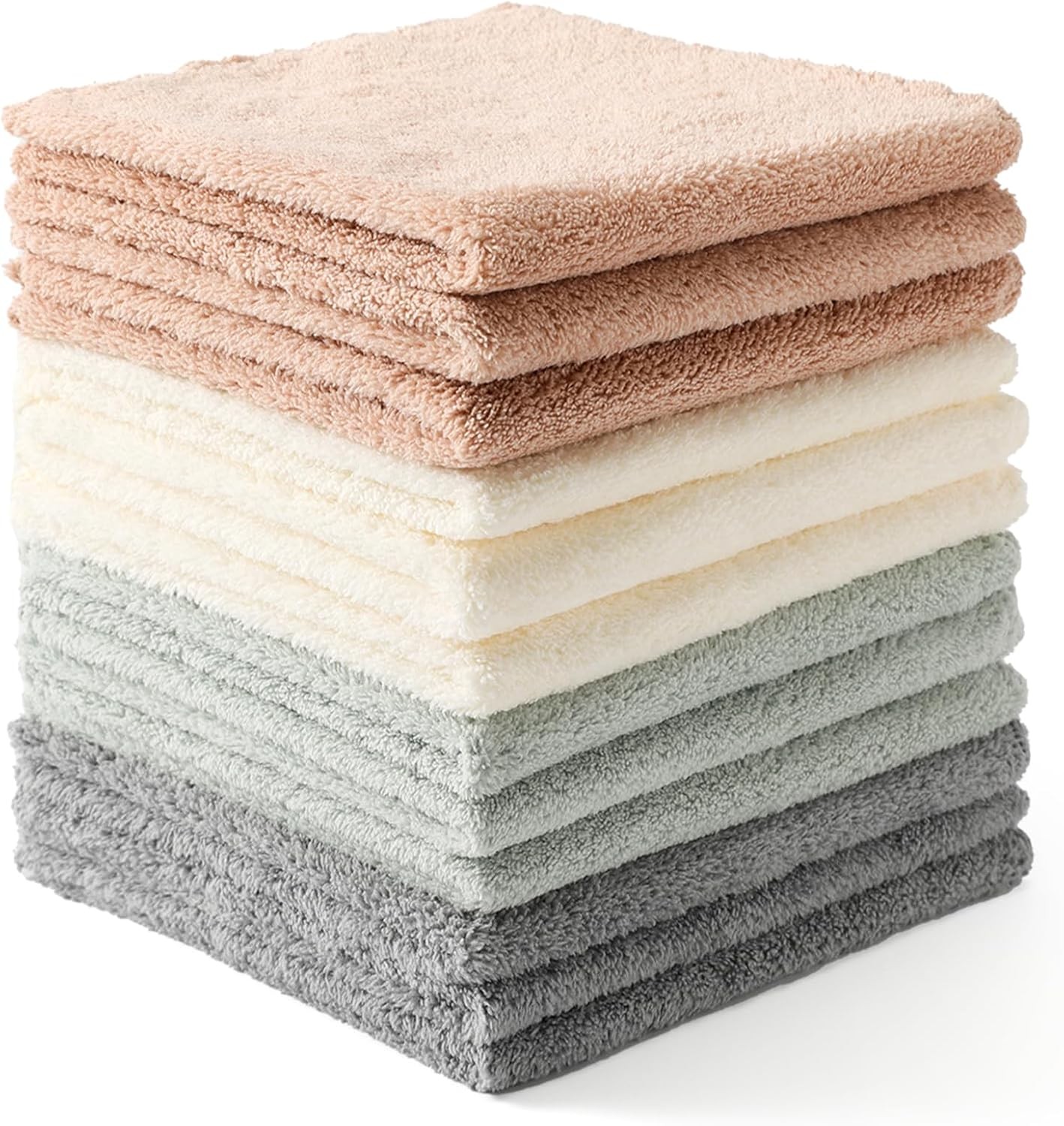 12 Pack Cleaning Cloth,Ultra Soft Absorbent Quick Drying Microfiber Cleaning