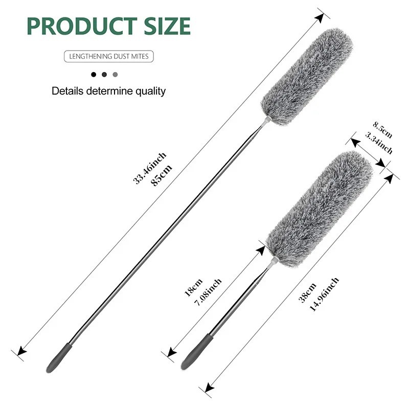 360° Telescopic Microfiber Duster Flexible Dust Cleaning Brush