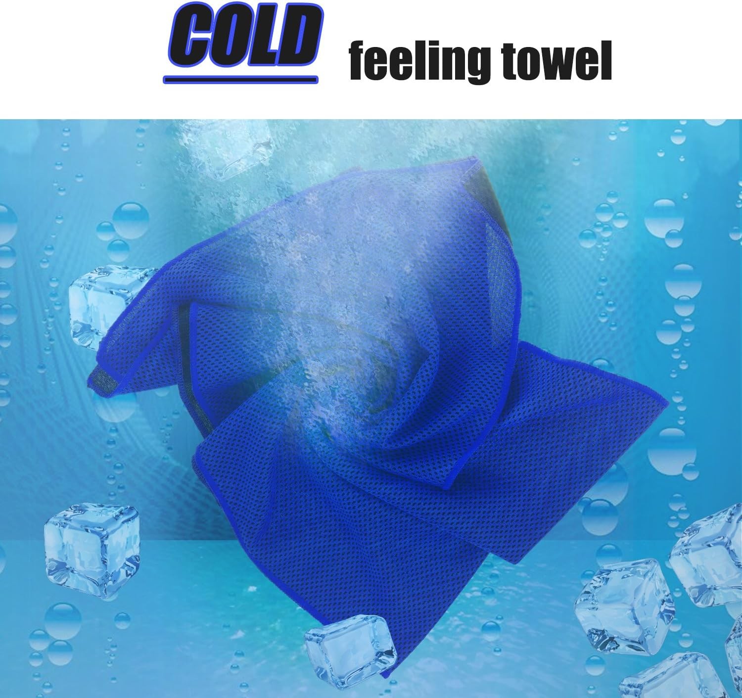 Cooling Towels (40″x 12″, Pack of 60) for Neck and Face, Cold Towel for Hot