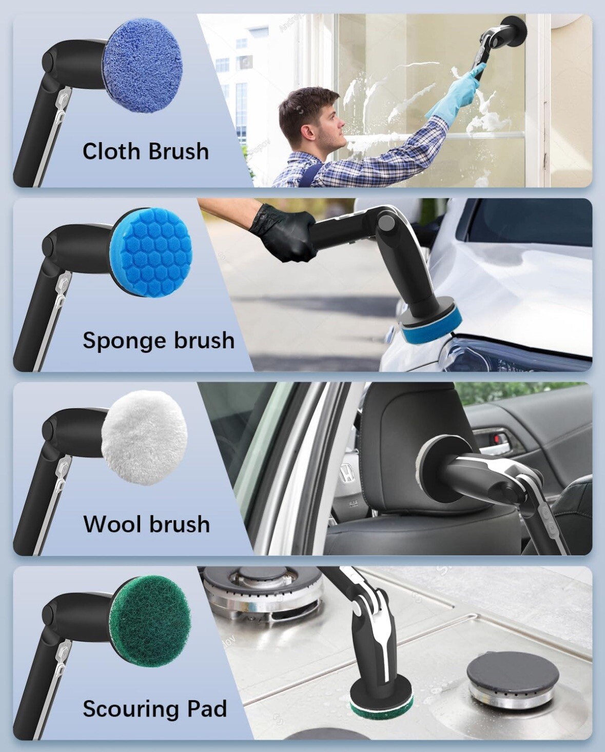 Electric Spin Scrubber, 2024 New Full-Body IPX7 Waterproof – 2 Speeds