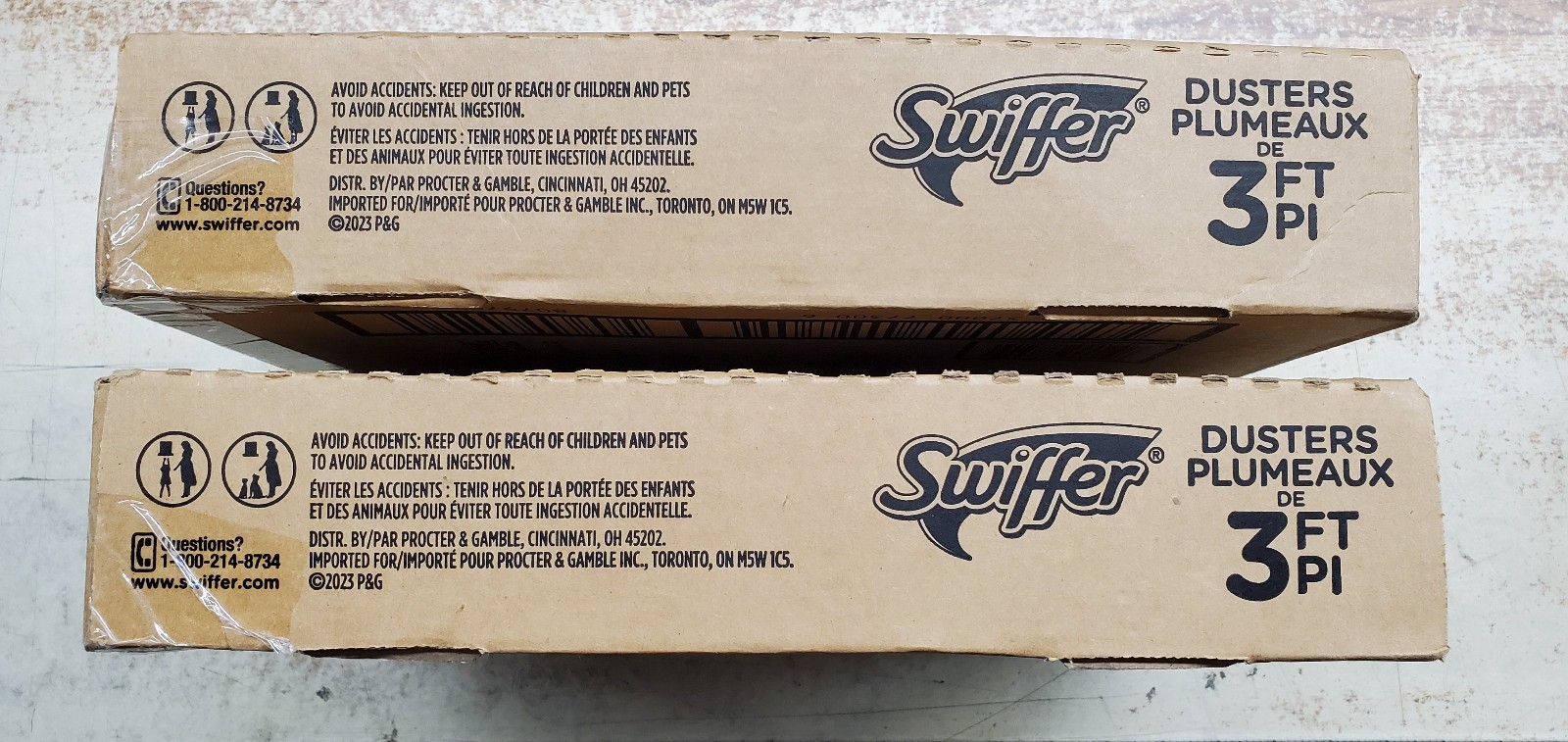 Swiffer 360 Heavy Duty 3ft Extender Handle with 12 Duster Refills LOT OF 2 BOXES