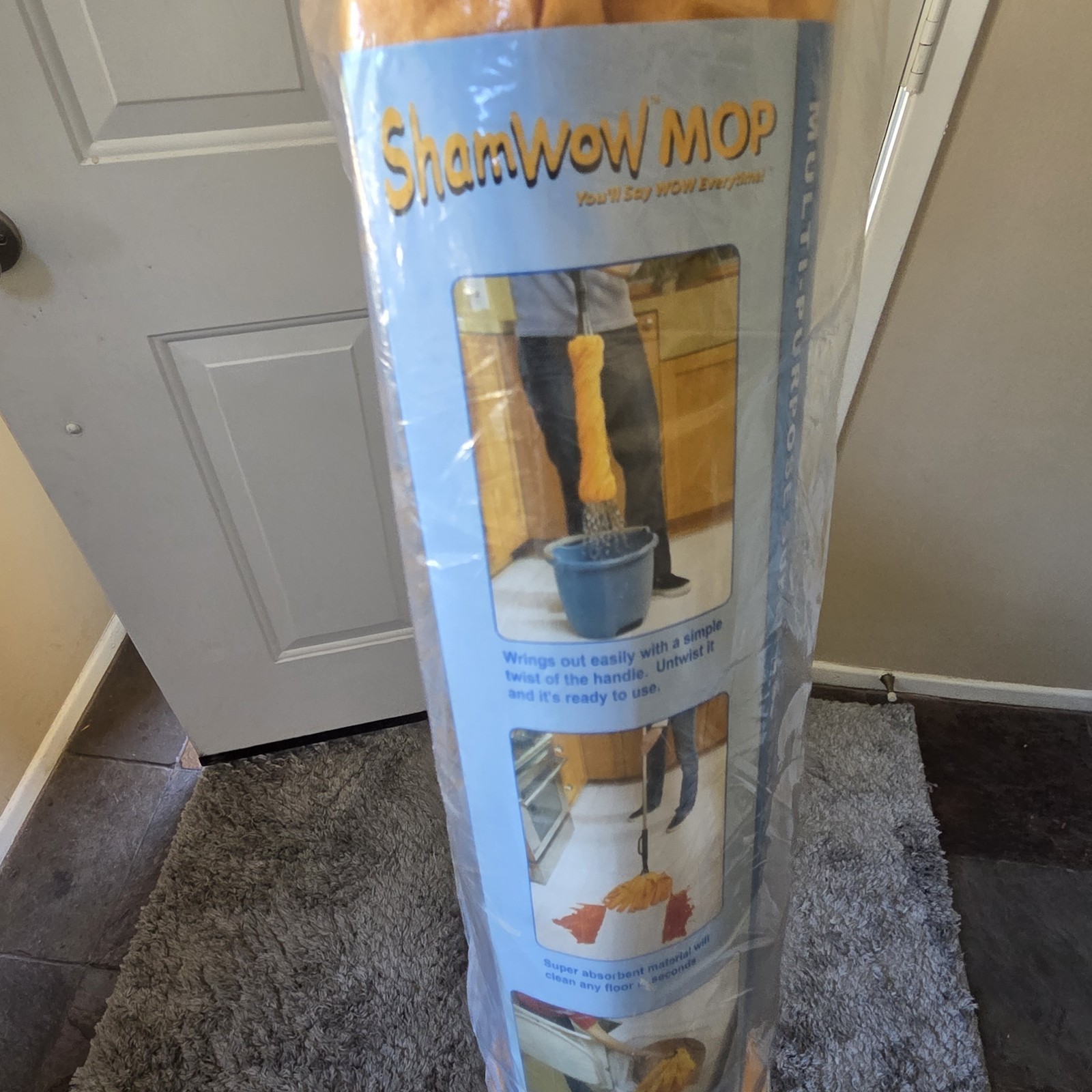 Mop ORIGINAL ShamWow! AS SEEN ON TV Industrial Mop HTF W/ Extra Rinse Clean Head