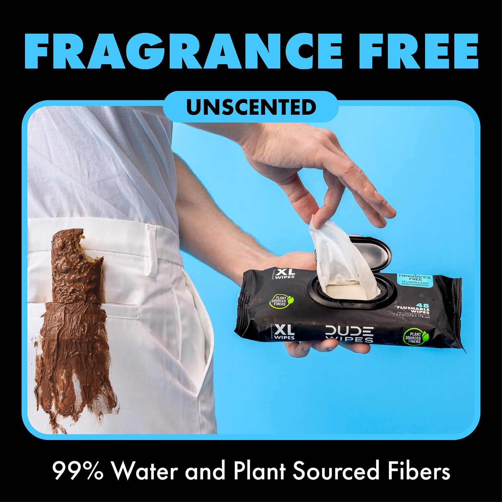 Dude Wipes On-The-Go Flushable Wipes – 1 Pack 30 Count – Unscented Extra-Large