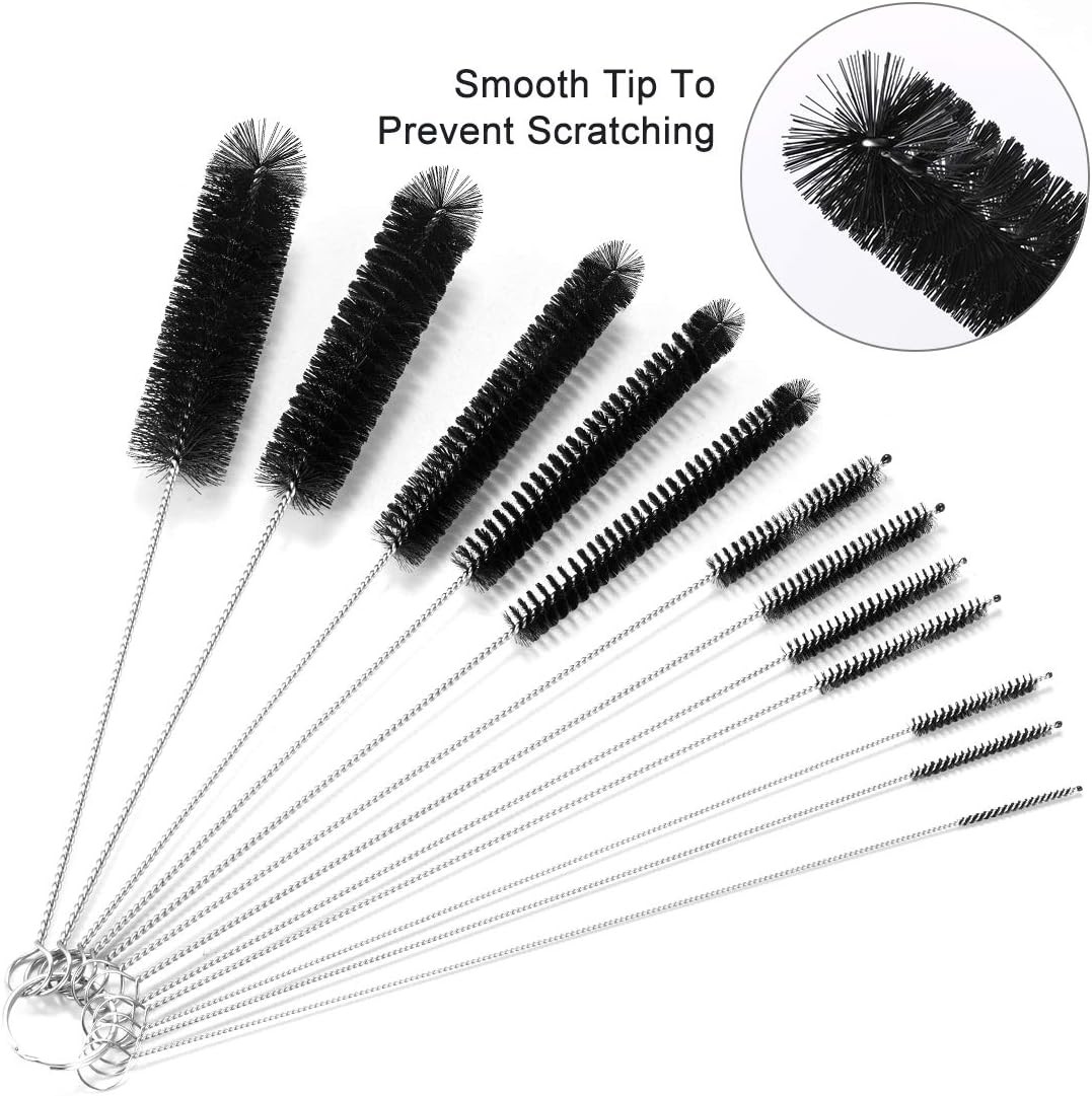 9.5 Inches Long Straw Cleaner Brush Set, 12 Pack Straw Pipe Cleaner Brush Set,