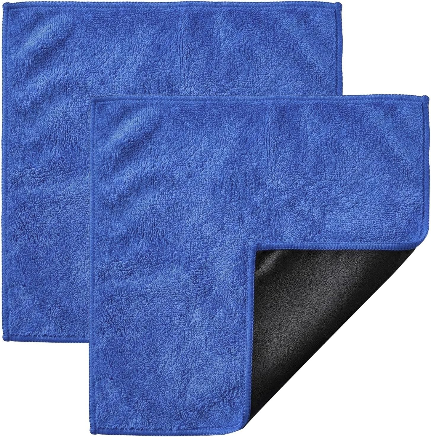 Clay Bar Detailing Towel, 2 Pc, 12 x 12 Inch, Microfiber Clay Cloth