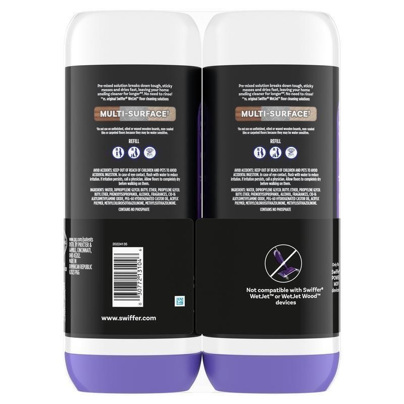 Power Mop Floor Cleaner Solution Fresh Scent 25.3 fl oz 2 Pack Unstopables New