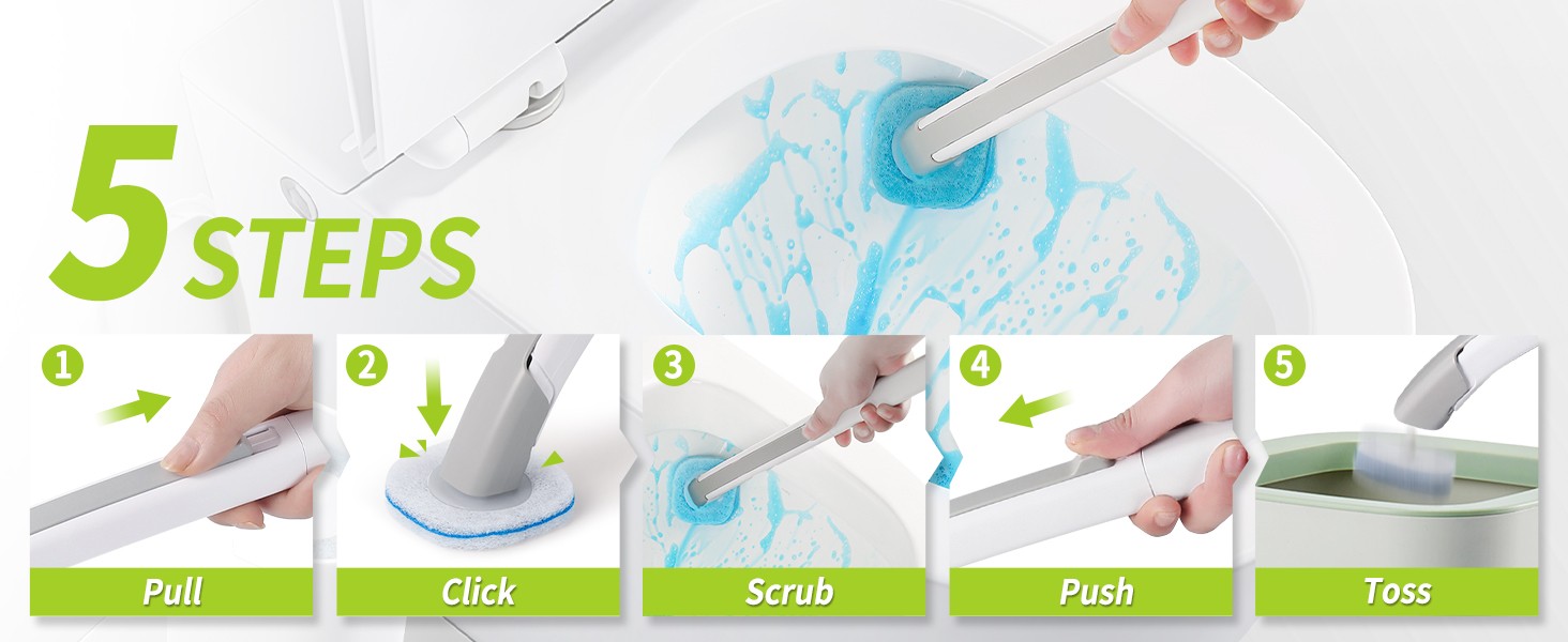 Toilet Bowl Cleaner Wand Refills Compatible with CLOROX, 21 Count Disposable