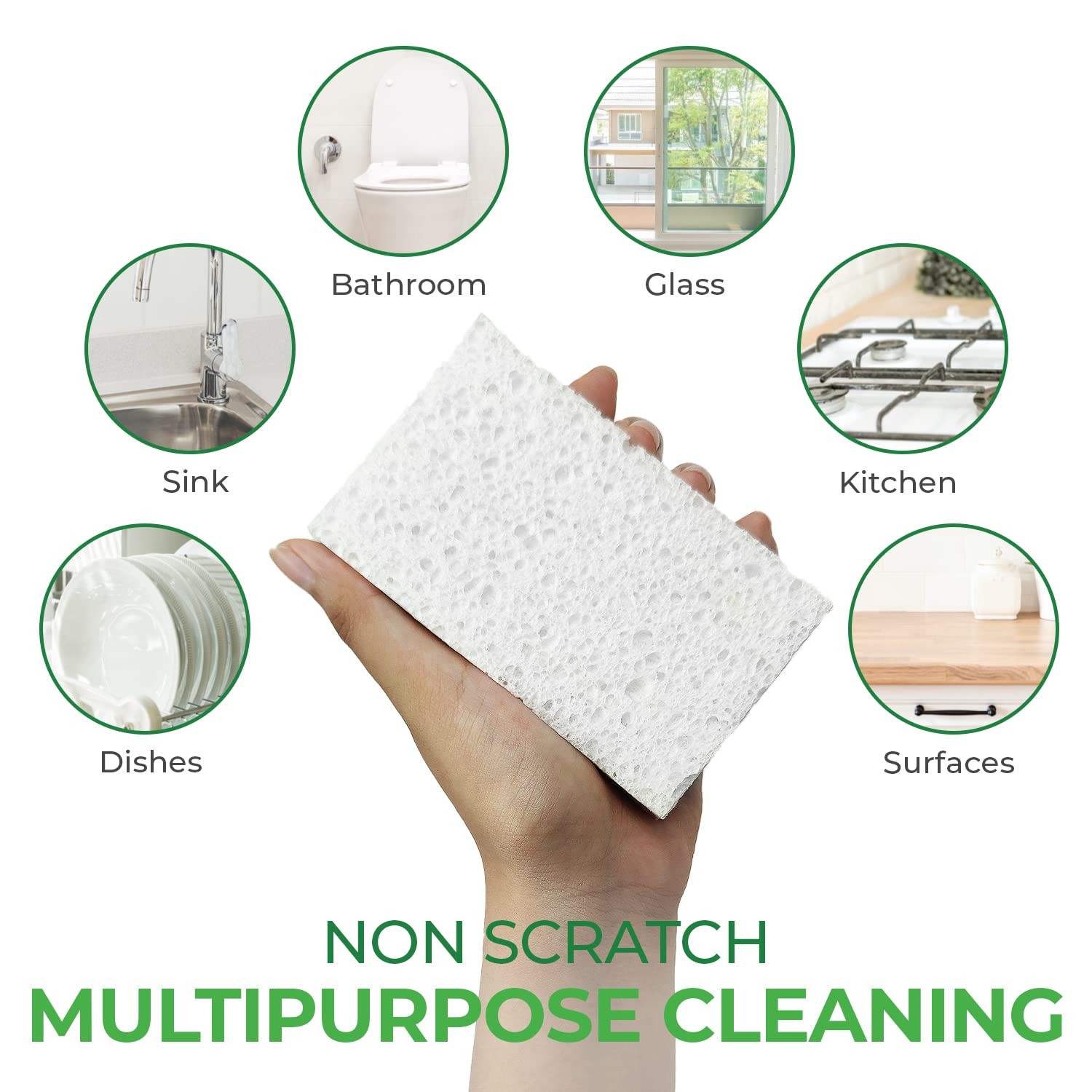 Compressed Cellulose Sponges 32 Pack Natural Pop Up Dish Sponge for Kitchen …