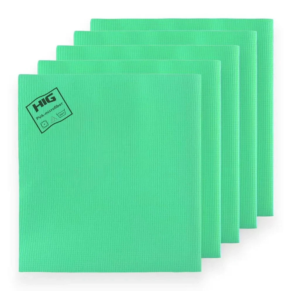 PVA Microfiber Cleaning Towels, Streak Free Shine, Ultra Absorbent, 5 Pack