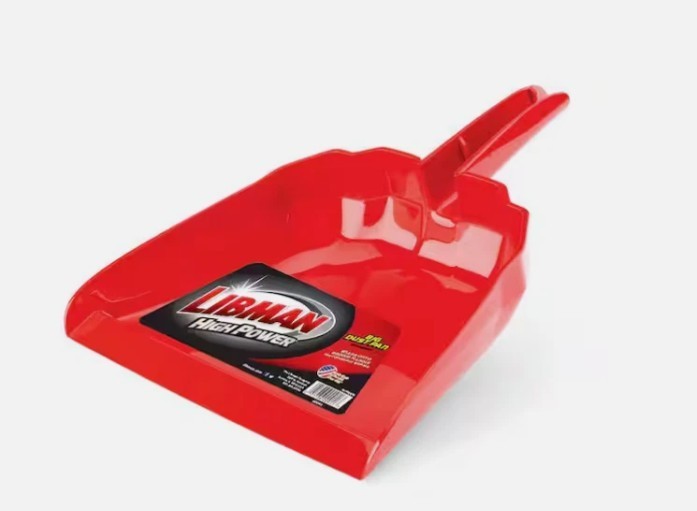 Libman Heavy-Duty Big Dust Pan – 13 in. Wide, Red
