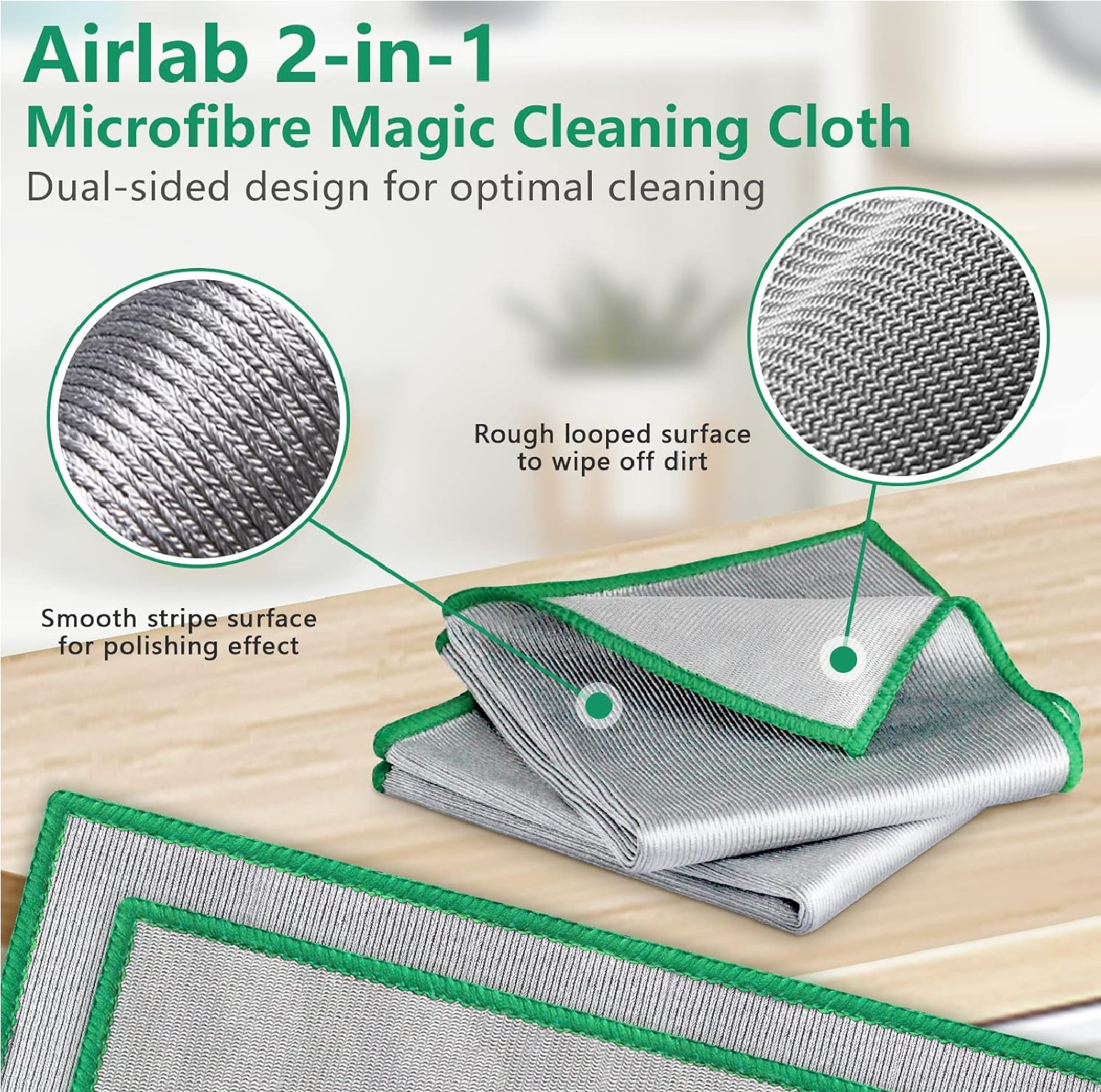 Glass Polishing Cloth Streak Free Miracle Cleaning Cloth Lint Free Microfiber
