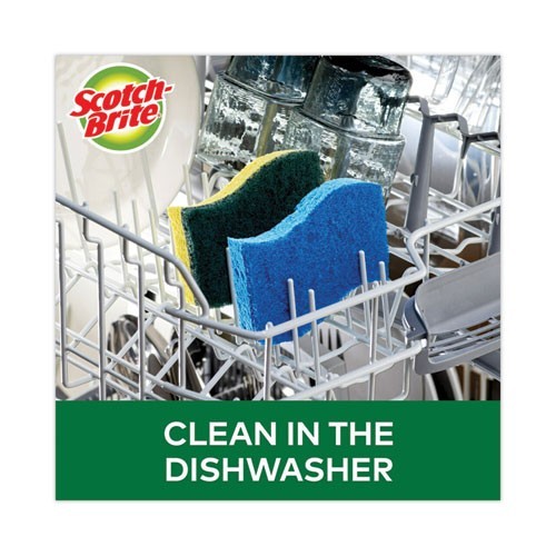 Scotch-Brite Heavy-Duty Scrub Sponge, 4.5×2.7, 0.6″ Thick, Yellow/Green, 6/Pack