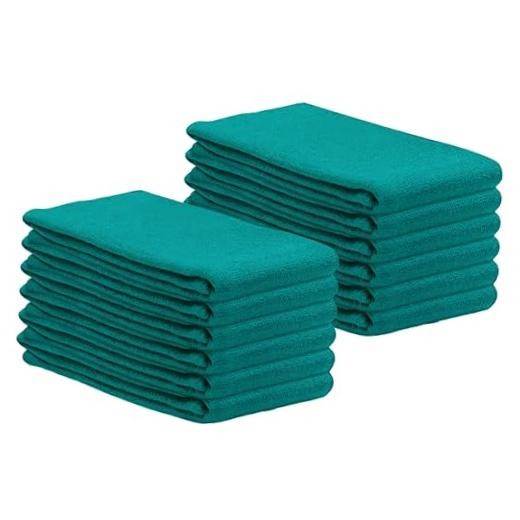 Premium Huck Towels – (12 Pack) 15 x 27 inches 100% 15 x 27 in. (12 Pack) Green