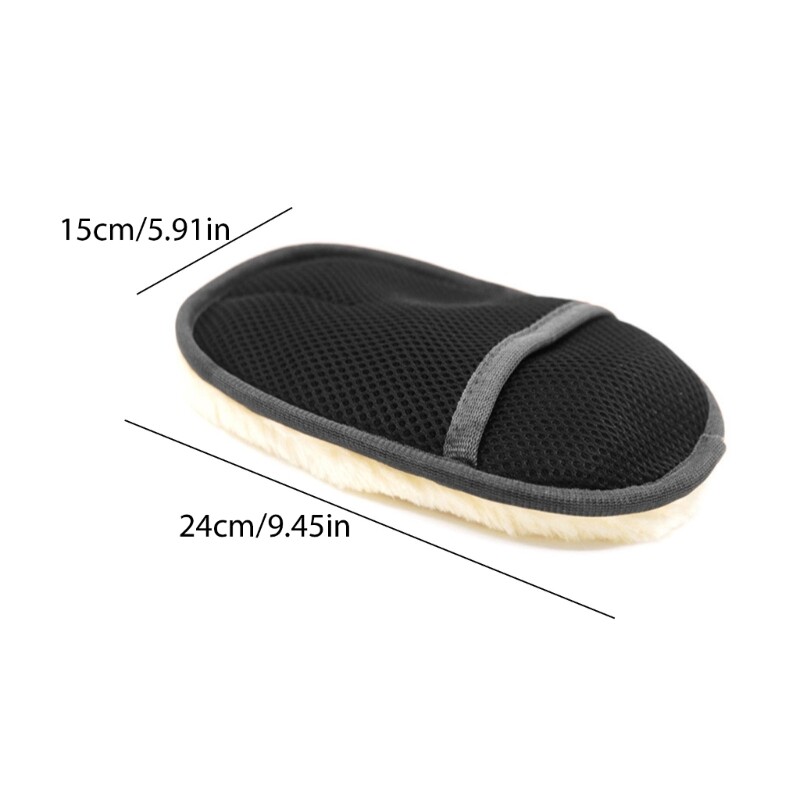 24x16cm Car Wash Mitt Microfibre Cleaning Glove Polishing Shampoo Duster Towel