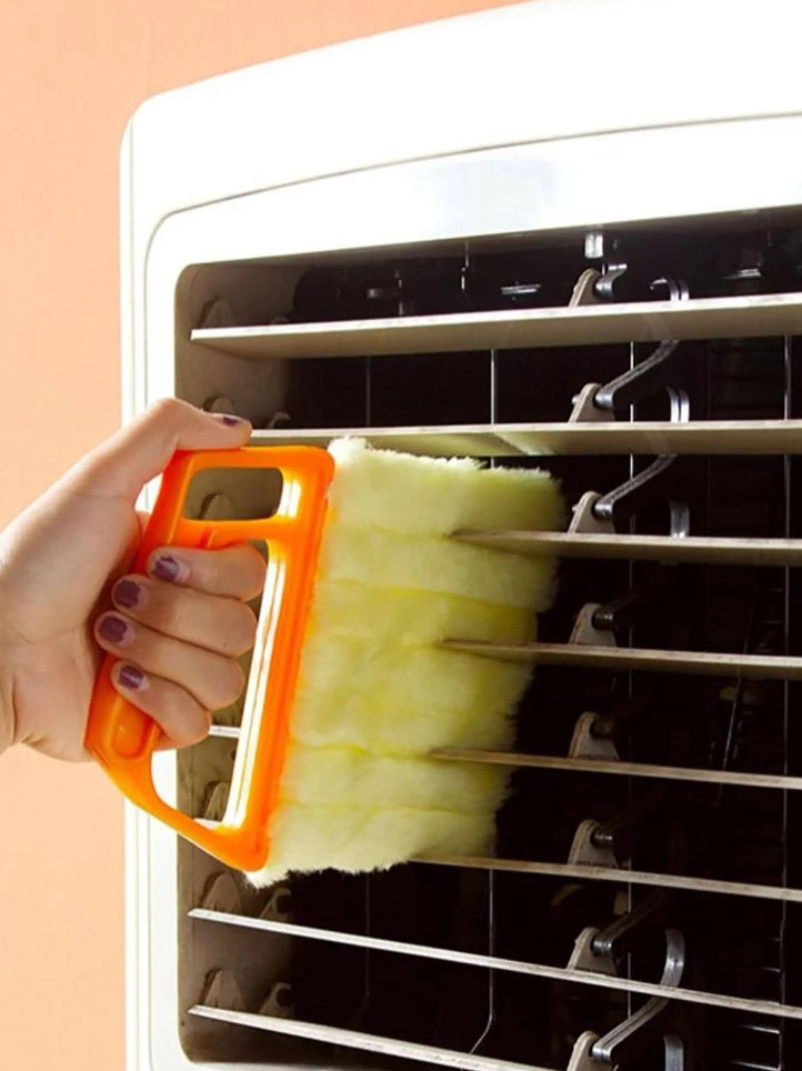 Plastic Shutter Cleaning Brush with Modern Handle Design for Home & Kitchen