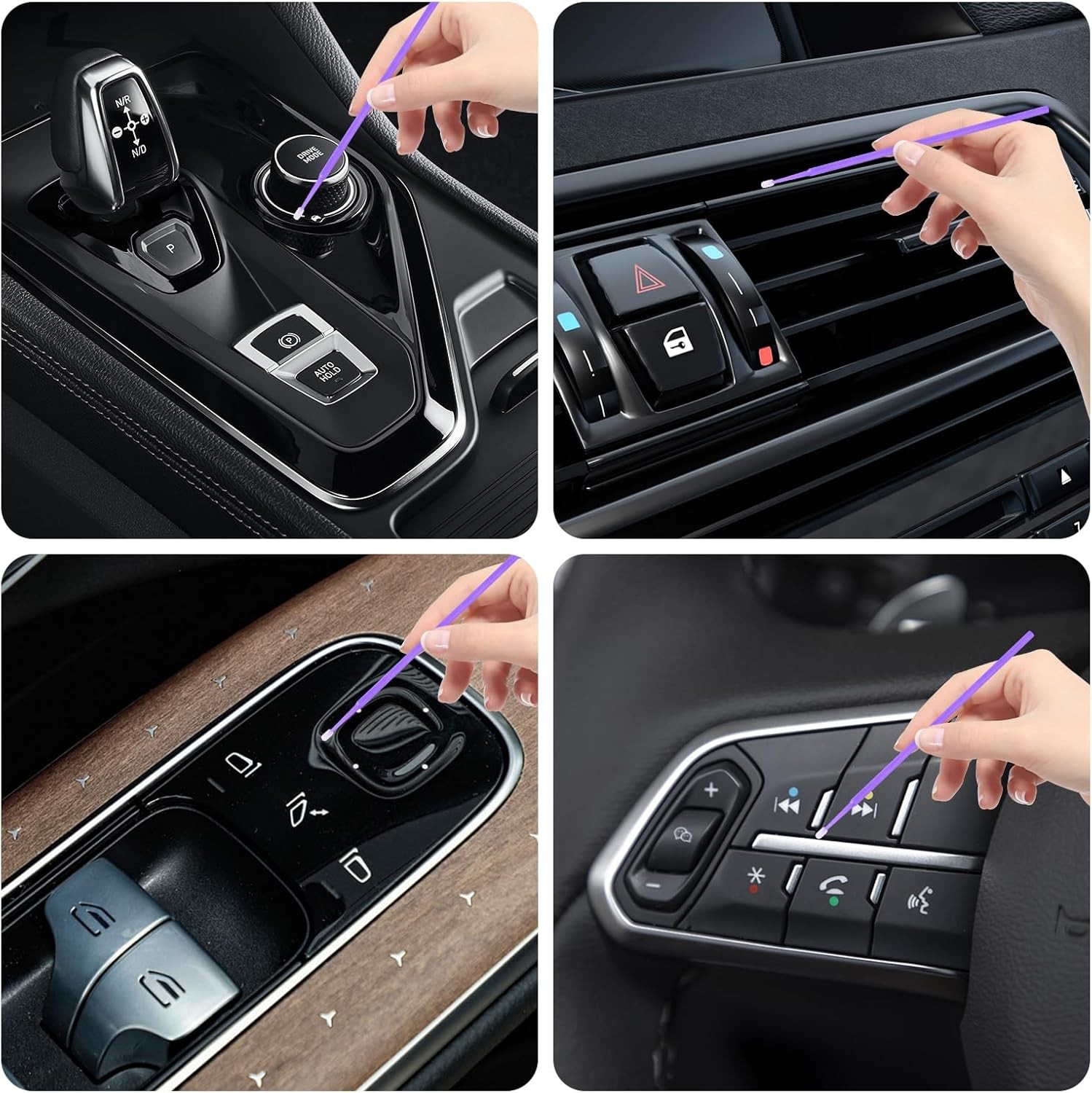 100PCS Car Touch Up Paint Brushes,Single-Use Micro Brushes for Refinishing Car