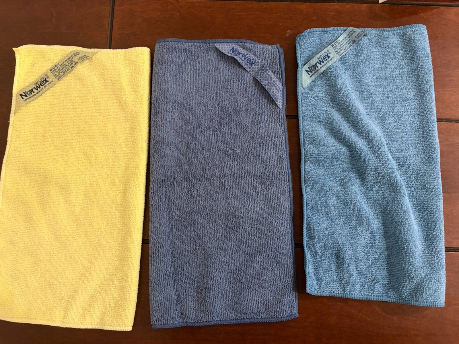 NEW Norwex Microfiber Body Cloth set of 3 12”x12” LOT 12 *