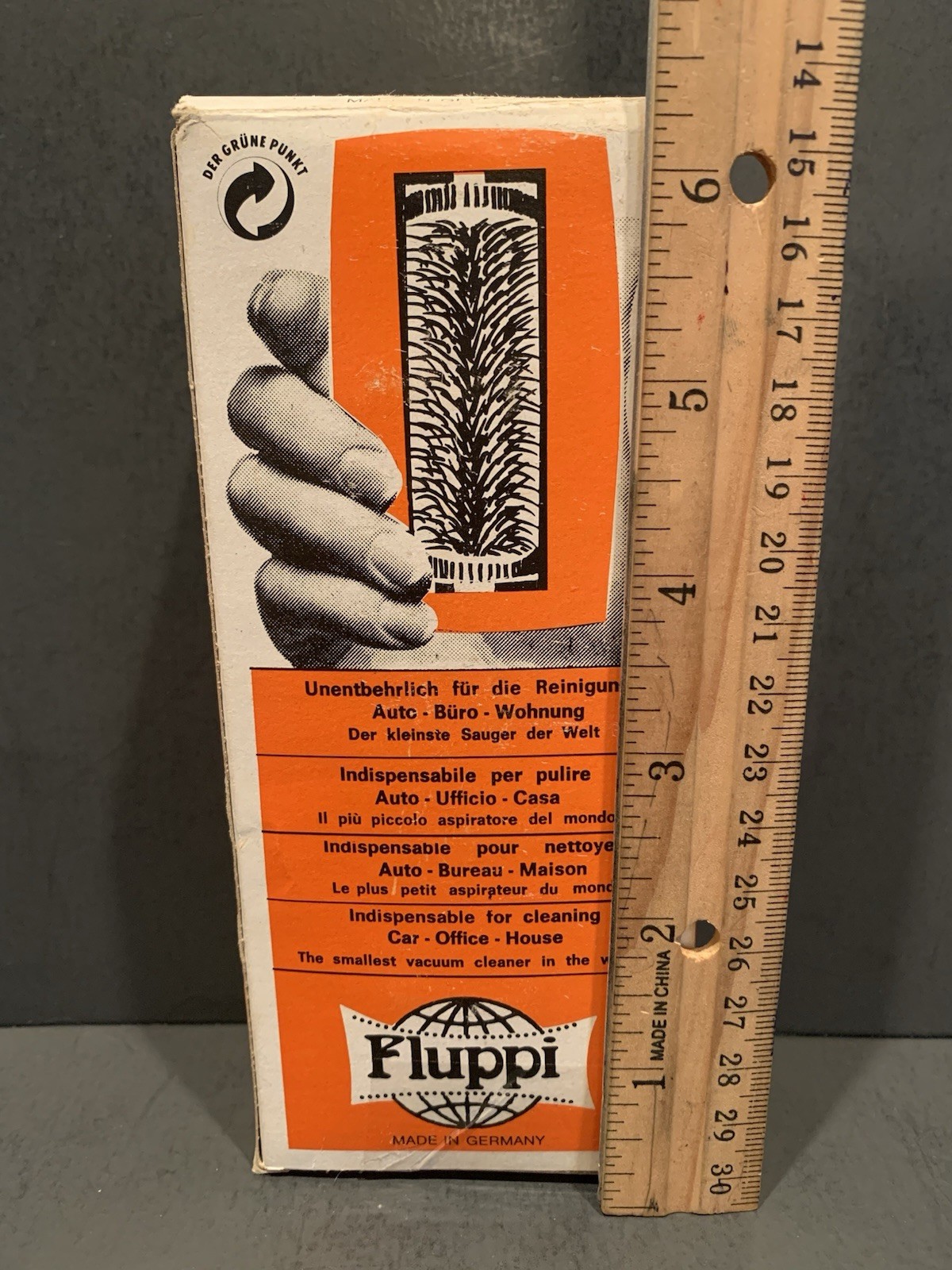 VTG FLUPPI Cleaning Brush Germany Car Office House “Smallest Vacuum In World”