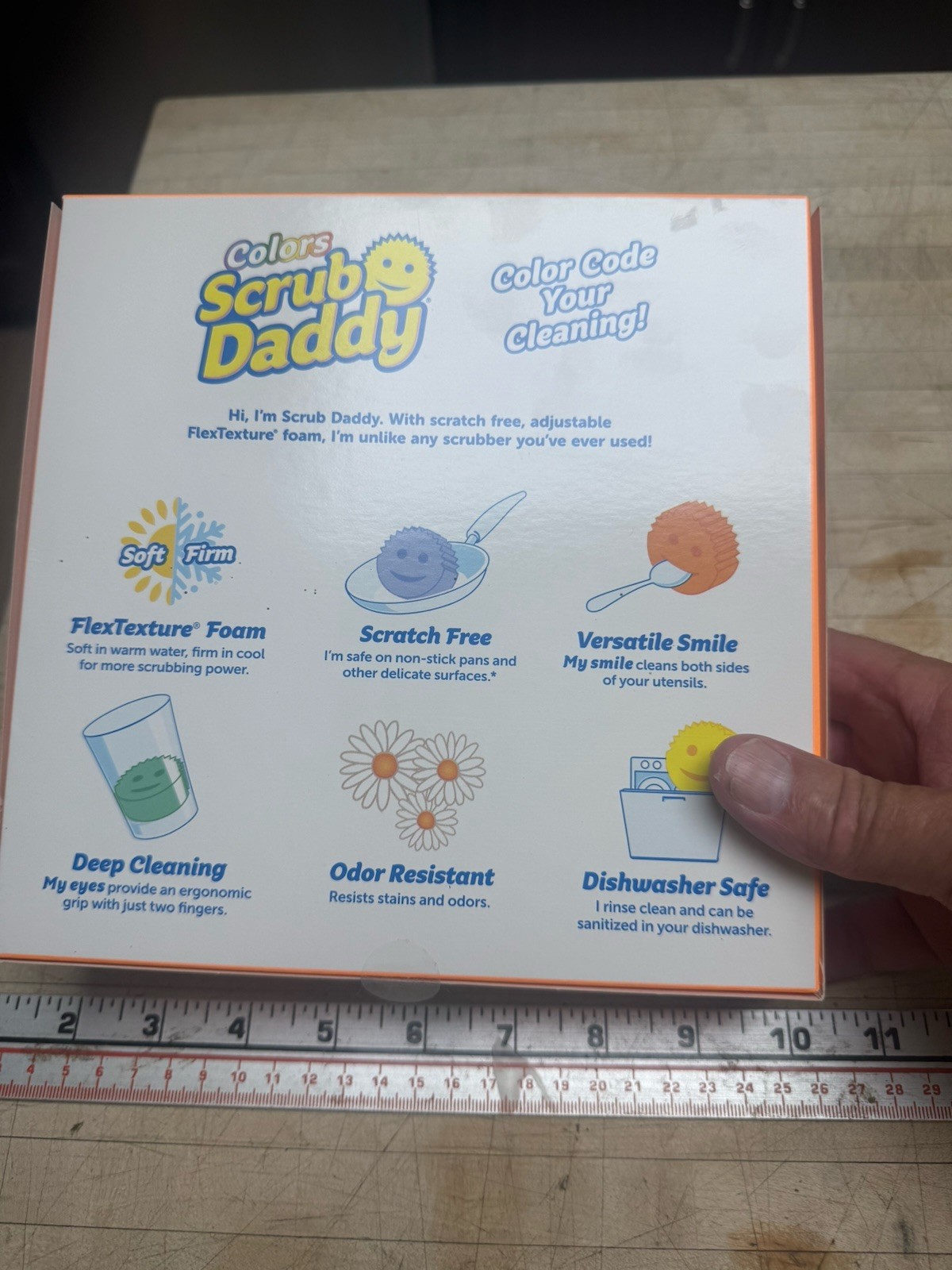 Scrub Daddy 4 Pack Scratch-Free Sponges for Dishes & Home Multi Color Variety!