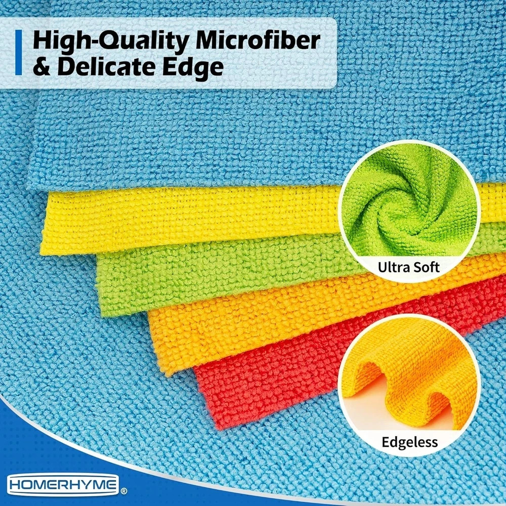 Microfiber Cleaning Cloth, 100 Pack Cleaning Rags Microfiber Towel Bulk Absor…
